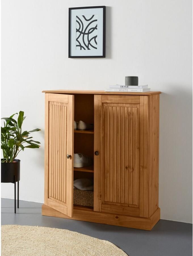 Home affaire Kledingkast Liotta met 2 verstelbare planken gemaakt van massief grenen - Foto 5