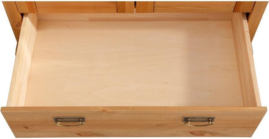 Home affaire Kledingkast Madrid gemaakt van massief grenen in 3 breedtes met spiegeldeuren - Foto 5