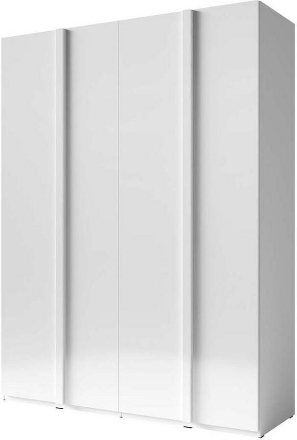 Home affaire Kledingkast Malissa met planken en kledingstangen Kledingkast met 4 hoogglans draai-deuren BxDxH 181x59x237 cm - Foto 3