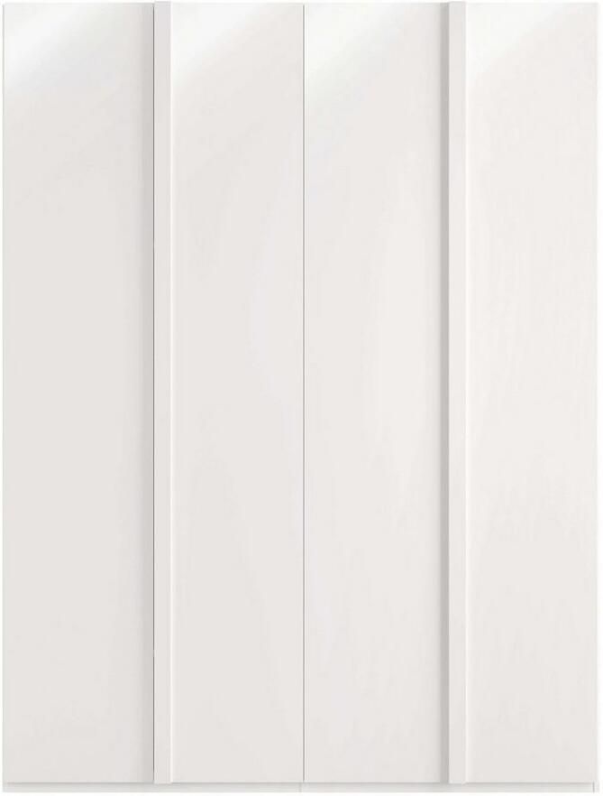 Home affaire Kledingkast Malissa met planken en kledingstangen Kledingkast met 4 hoogglans draai-deuren BxDxH 181x59x237 cm
