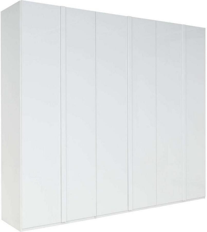 Home affaire Kledingkast Malissa met planken en kledingstangen Kledingkast met 6 hoogglans draai-deuren BxDxH 270x59x237 cm