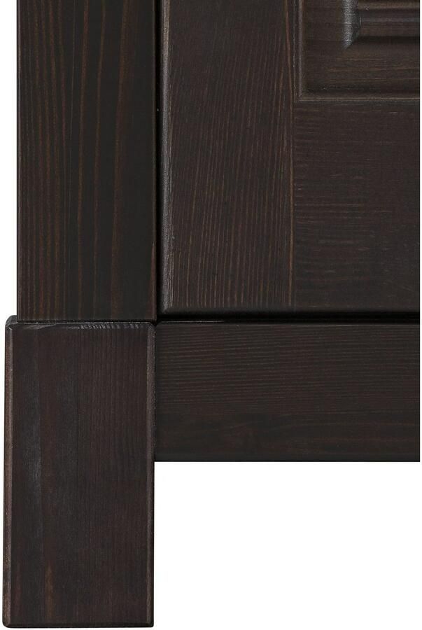 Home affaire Kledingkast Rauna met lamellen en kassetten klassiek landelijke stijl rustiek massief grenen metalen handgrepen meerdere varianten tijdloos design - Foto 4