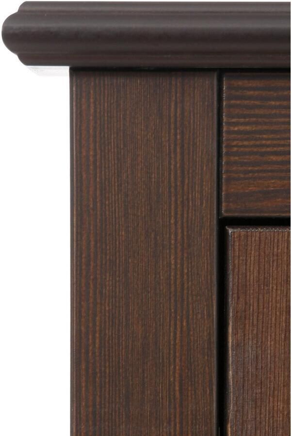 Home affaire Kledingkast Rauna Van massief grenen met decoratief freeswerk