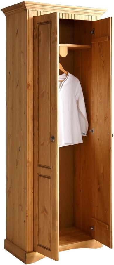 Home affaire Kledingkast Rustiek gemaakt van massief grenen breedte 71 cm met cassette-look - Foto 4