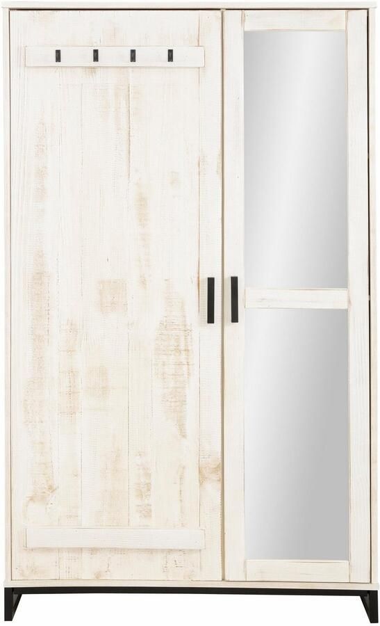 Home affaire Kledingkast Santos met bijzondere deurfronten en spiegel veel bergruimte hoogte 180 cm - Foto 9