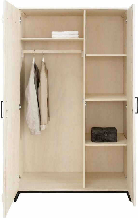 Home affaire Kledingkast Santos met bijzondere deurfronten en spiegel veel bergruimte hoogte 180 cm - Foto 7