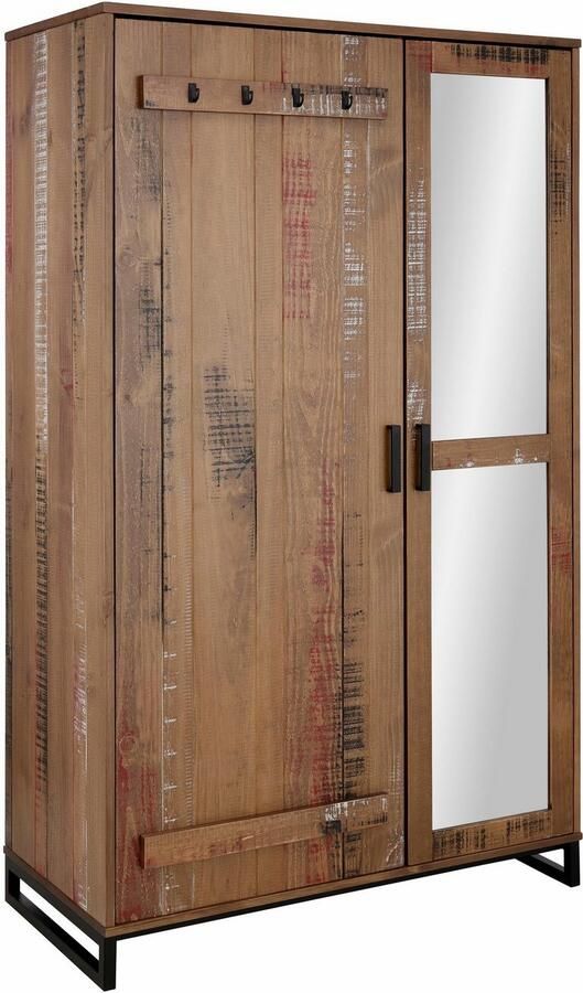 Home affaire Kledingkast Santos met bijzondere deurfronten en spiegel veel bergruimte hoogte 180 cm - Foto 8