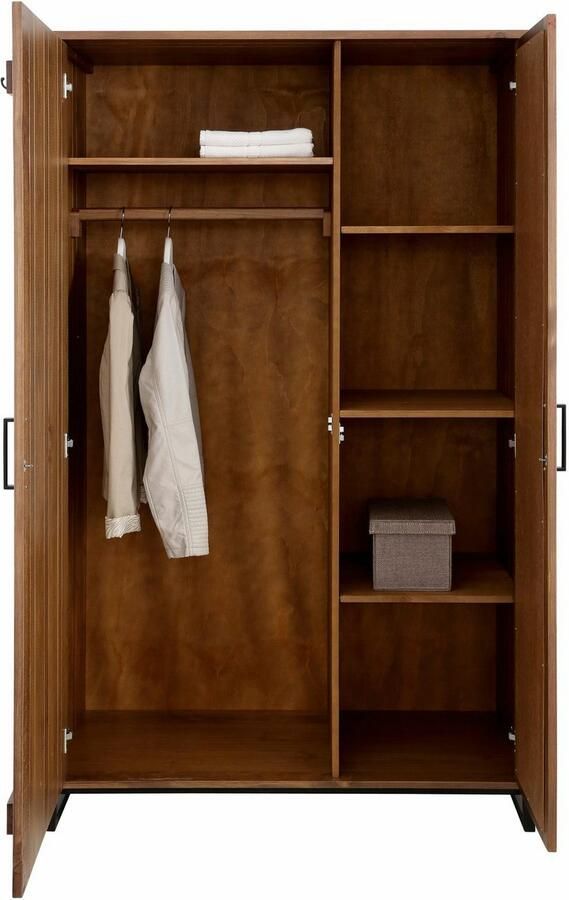 Home affaire Kledingkast Santos met bijzondere deurfronten en spiegel veel bergruimte hoogte 180 cm - Foto 6