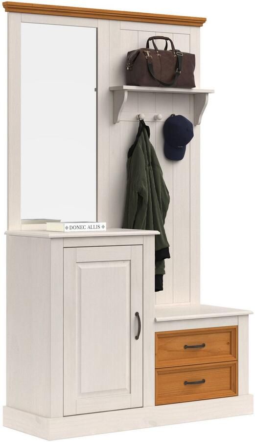 Home affaire Kledingkast Selma Compacte garderobe met spiegel haken en hoedplank breedte 110 cm - Foto 9