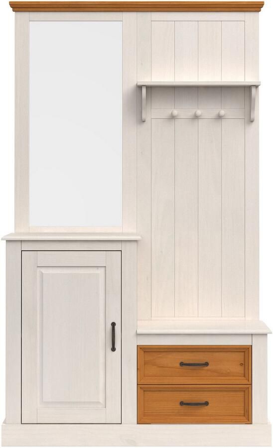 Home affaire Kledingkast Selma Compacte garderobe met spiegel haken en hoedplank breedte 110 cm - Foto 6