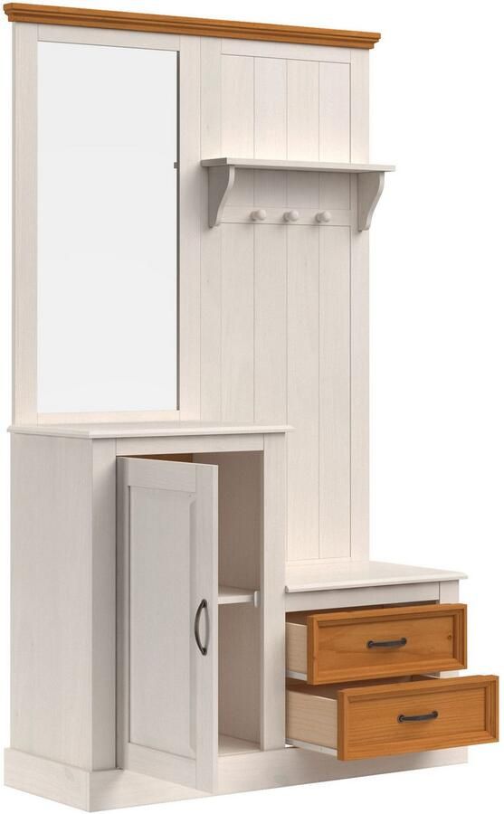 Home affaire Kledingkast Selma Compacte garderobe met spiegel haken en hoedplank breedte 110 cm - Foto 5