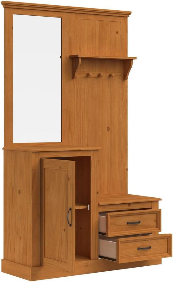 Home affaire Kledingkast Selma Compacte garderobe met spiegel haken en hoedplank breedte 110 cm - Foto 6
