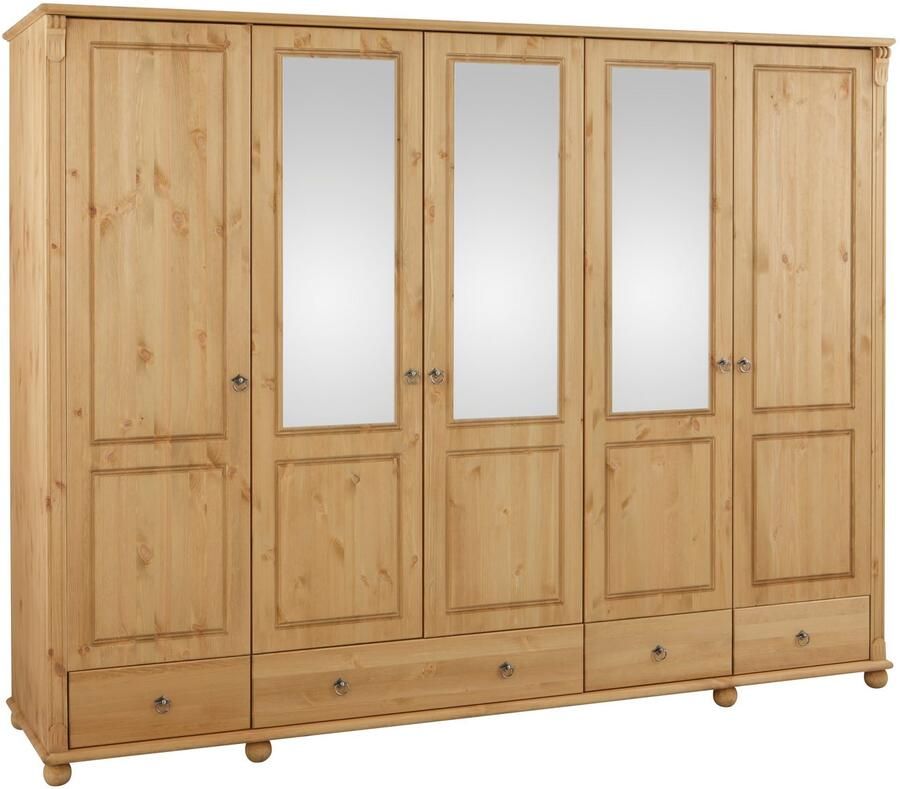 Home affaire Kledingkast TESSIN Breedte 245 cm massief grenen met spiegel - Foto 3