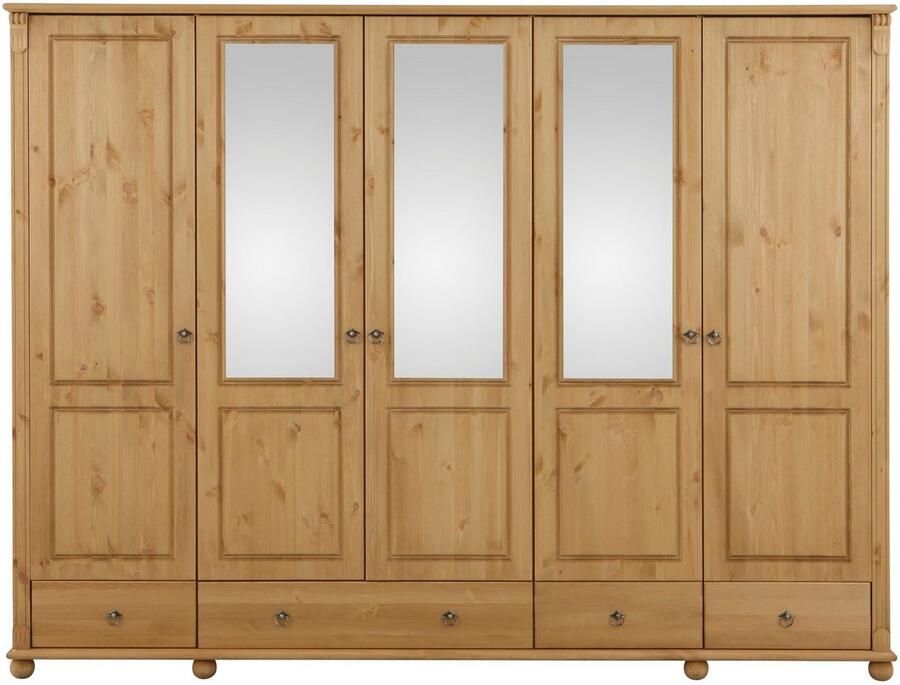 Home affaire Kledingkast TESSIN Breedte 245 cm massief grenen met spiegel - Foto 4