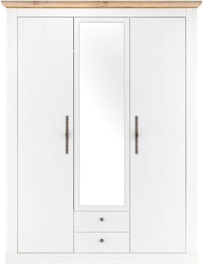 Home affaire Kledingkast WESTMINSTER linn kast in 2 kleuren landelijke kast met metalen grepen - Foto 3