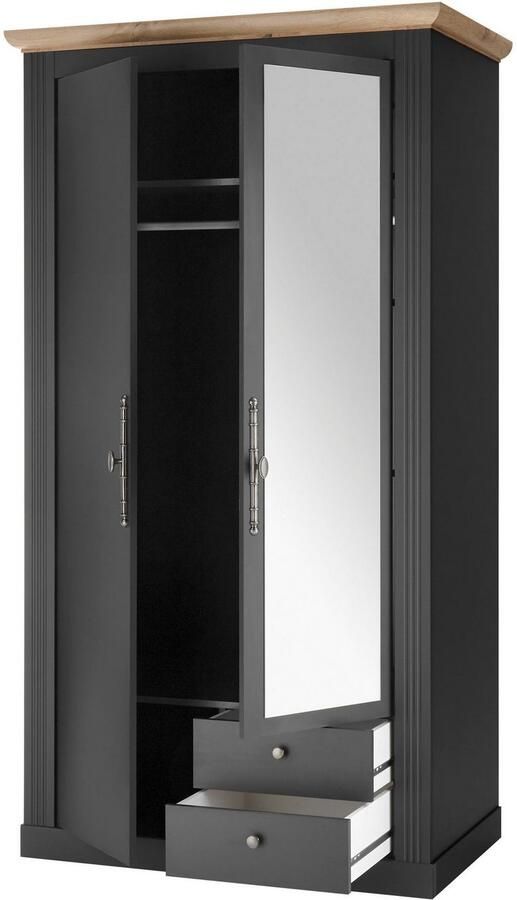 Home affaire Kledingkast WESTMINSTER linn kast in 2 kleuren landelijke kast met metalen grepen - Foto 6