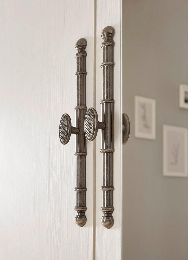 Home affaire Kledingkast WESTMINSTER linn kast in 2 kleuren landelijke kast met metalen grepen - Foto 3