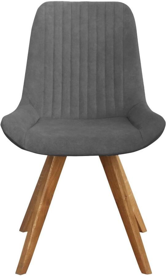 Home affaire Kuipstoel Bratislava Frame massief eiken geolied easy care-stof (set 2 stuks) - Foto 5