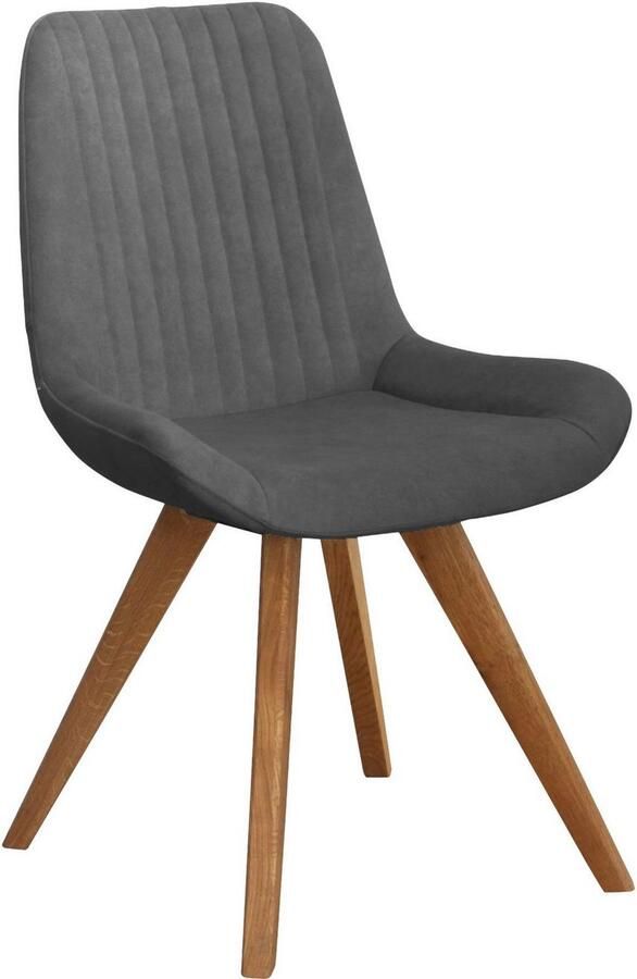 Home affaire Kuipstoel Bratislava Frame massief eiken geolied easy care-stof (set 2 stuks) - Foto 2