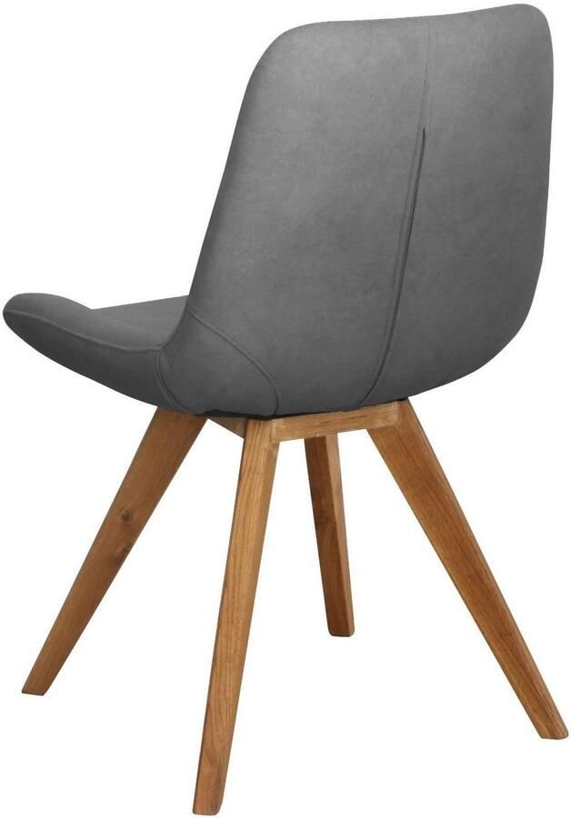 Home affaire Kuipstoel Bratislava Frame massief eiken geolied easy care-stof (set 2 stuks)