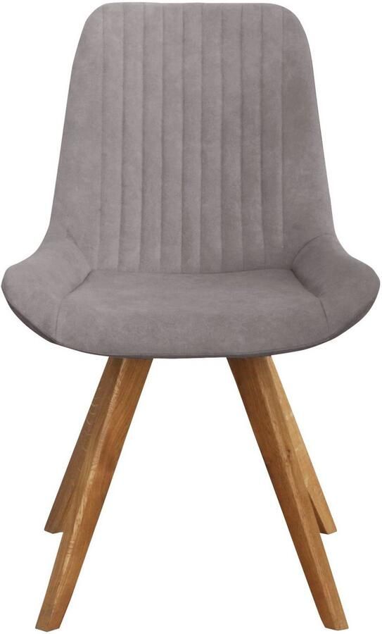 Home affaire Kuipstoel Bratislava Frame massief eiken geolied easy care-stof (set 2 stuks) - Foto 5