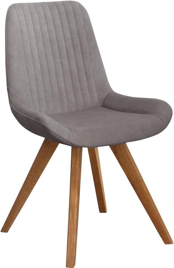 Home affaire Kuipstoel Bratislava Frame massief eiken geolied easy care-stof (set 2 stuks) - Foto 2