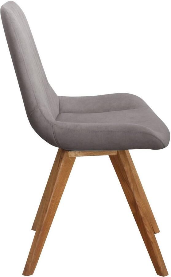 Home affaire Kuipstoel Bratislava Frame massief eiken geolied easy care-stof (set 2 stuks) - Foto 3