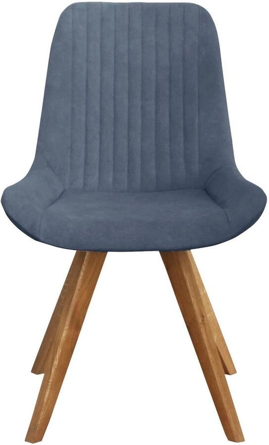 Home affaire Kuipstoel Bratislava Frame massief eiken geolied easy care-stof (set 2 stuks) - Foto 5