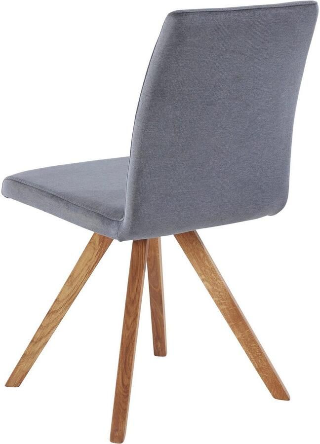 Home affaire Kuipstoel Rio Bekleding van imitatieleer of structuurstof en het frame is geolied eiken (2 stuks) - Foto 2