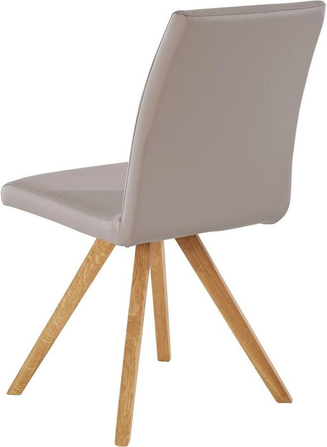 Home affaire Kuipstoel Rio Bekleding van imitatieleer of structuurstof en het frame is geolied eiken (2 stuks) - Foto 3