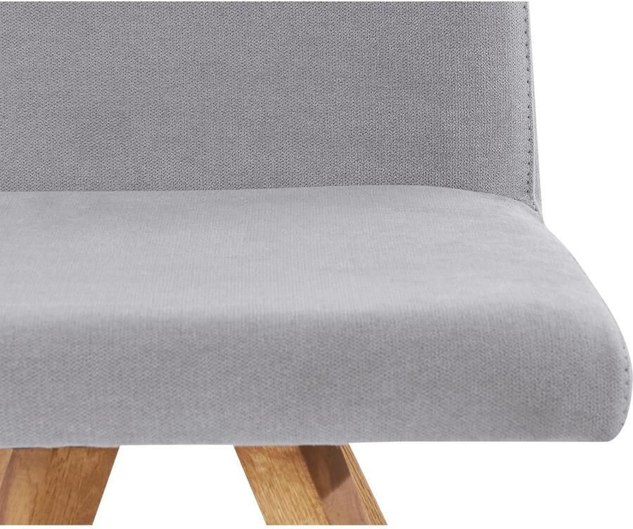 Home affaire Kuipstoel Rio Bekleding van imitatieleer of structuurstof en het frame is geolied eiken (2 stuks)