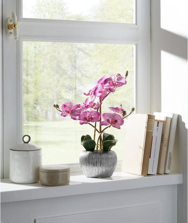 Home affaire Kunstplant Orchidee Kunstorchidee in een pot (1 stuk) - Foto 2