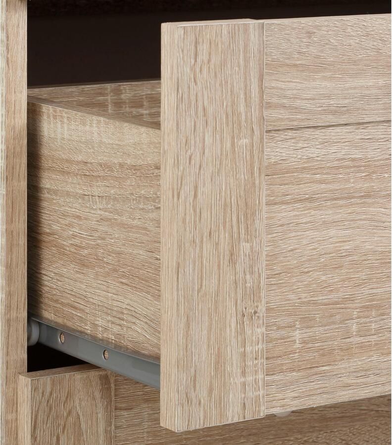 Home affaire Ladekast Binz met mooie metalen handgrepen 3 laden breedte 75 cm - Foto 3