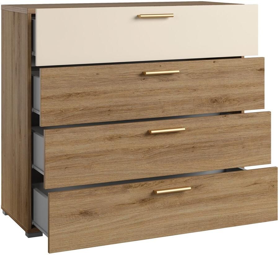 Home affaire Ladekast Bitry breedte 100 cm sideboard met lades veel opbergruimte - Foto 2