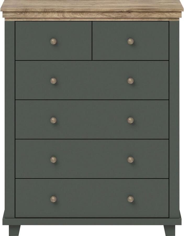 Home affaire Ladekast Evora met 6 laden veel opbergruimte 90x42x112 5 cm (BxDxH) FSC - Foto 3