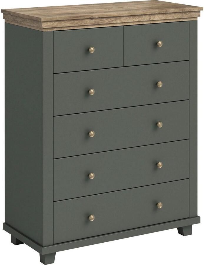 Home affaire Ladekast Evora met 6 laden veel opbergruimte 90x42x112 5 cm (BxDxH) FSC - Foto 4