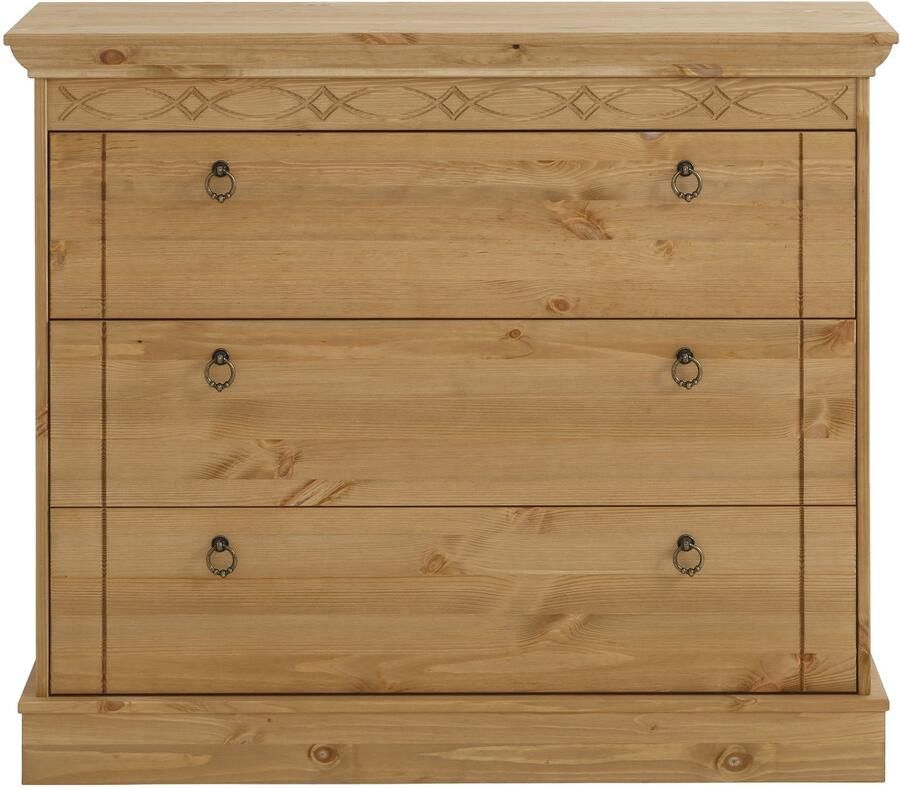 Home affaire Ladekast Indra gemaakt van massief grenen met 3 laden breedte: 100 cm - Foto 6