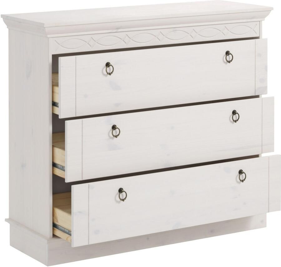 Home affaire Ladekast Indra gemaakt van massief grenen met 3 laden breedte: 100 cm - Foto 4