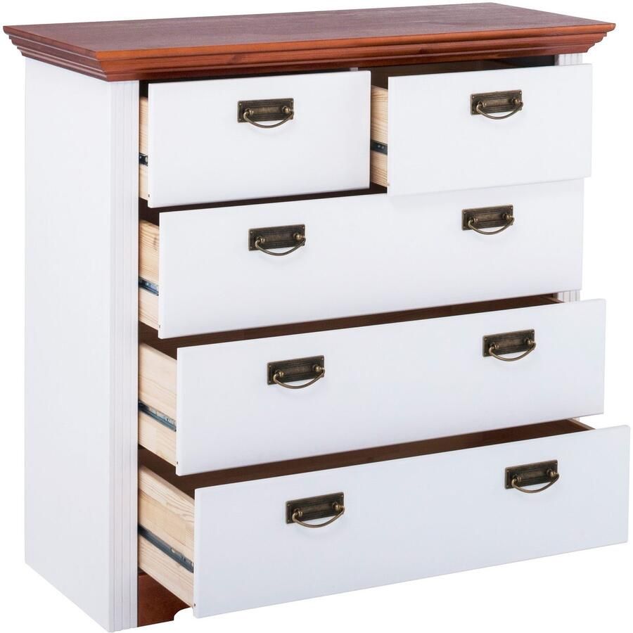 Home affaire Ladekast Konrad Breedte 94 cm van massief FSC -gecertificeerd dennenhout