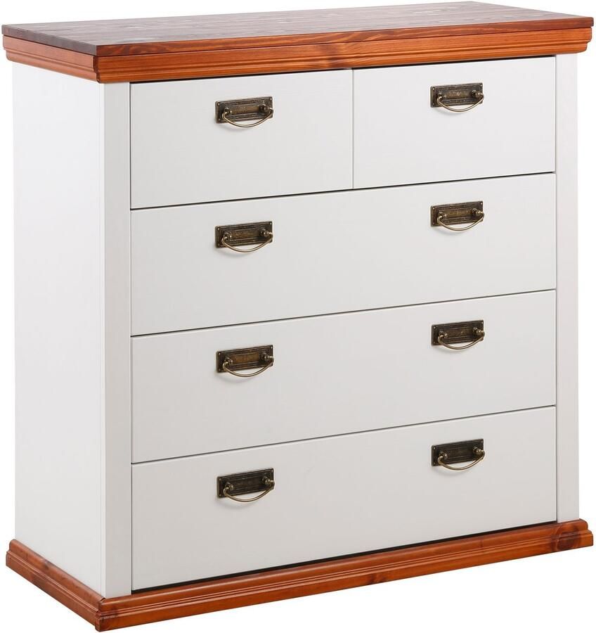 Home affaire Ladekast Madrid gemaakt van massief grenen met 5 laden 90 cm breed - Foto 3