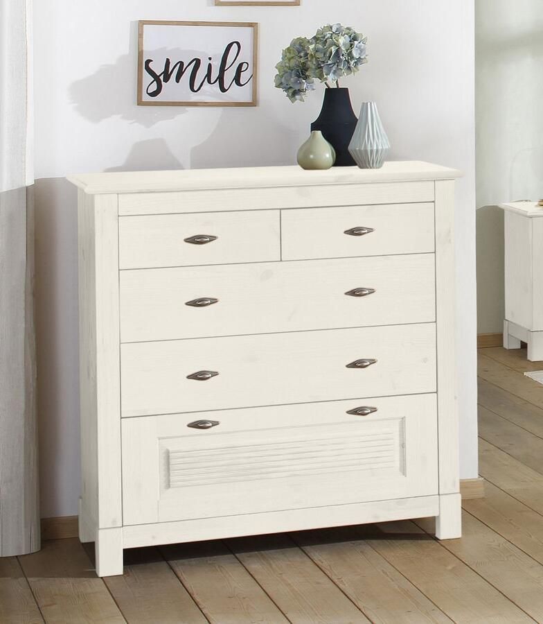 Home affaire Ladekast Rauna van massief grenen met 5 laden breedte 96 cm - Foto 3