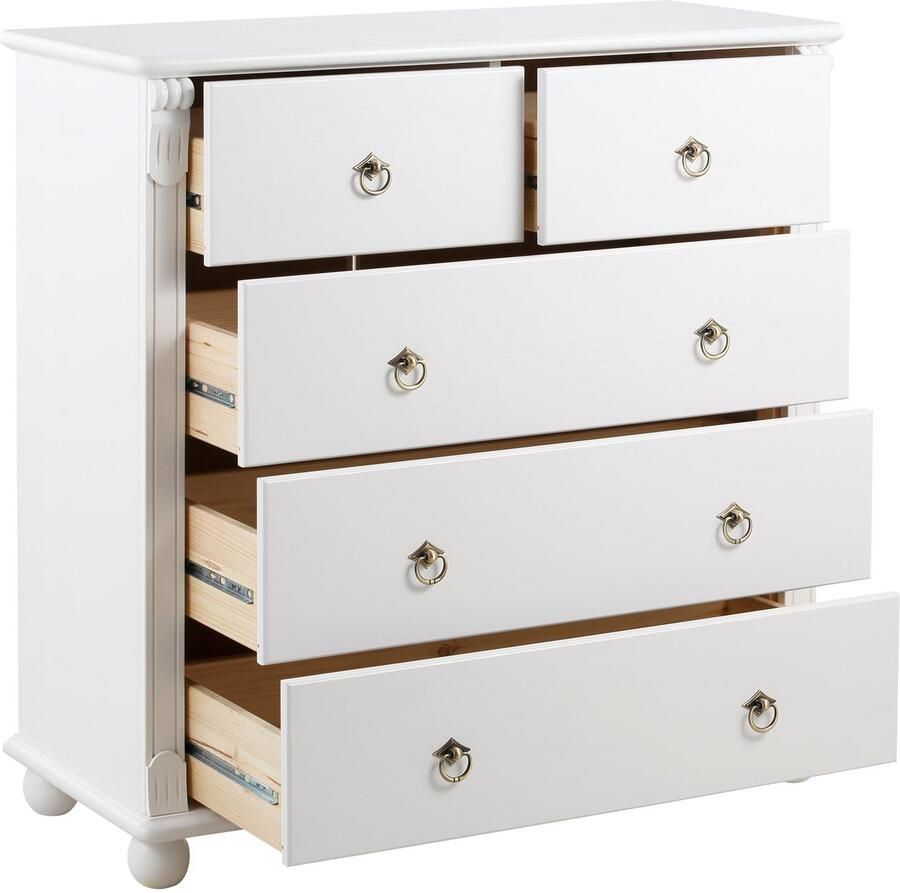 Home affaire Ladekast TESSIN gemaakt van massief fsc-gecertificeerd grenen met 5 lades