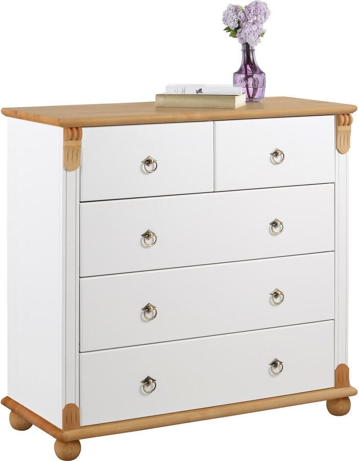 Home affaire Ladekast TESSIN gemaakt van massief fsc-gecertificeerd grenen met 5 lades - Foto 4