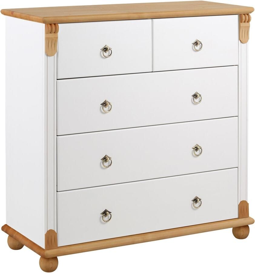 Home affaire Ladekast TESSIN gemaakt van massief fsc-gecertificeerd grenen met 5 lades - Foto 2