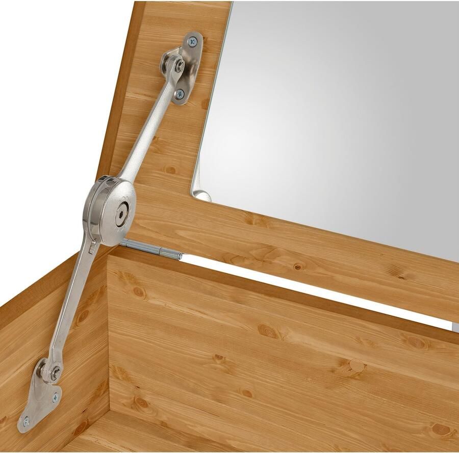 Home affaire Ladekast TESSIN Make-up commode met spiegel van massief dennenhout FSC -gecertificeerd