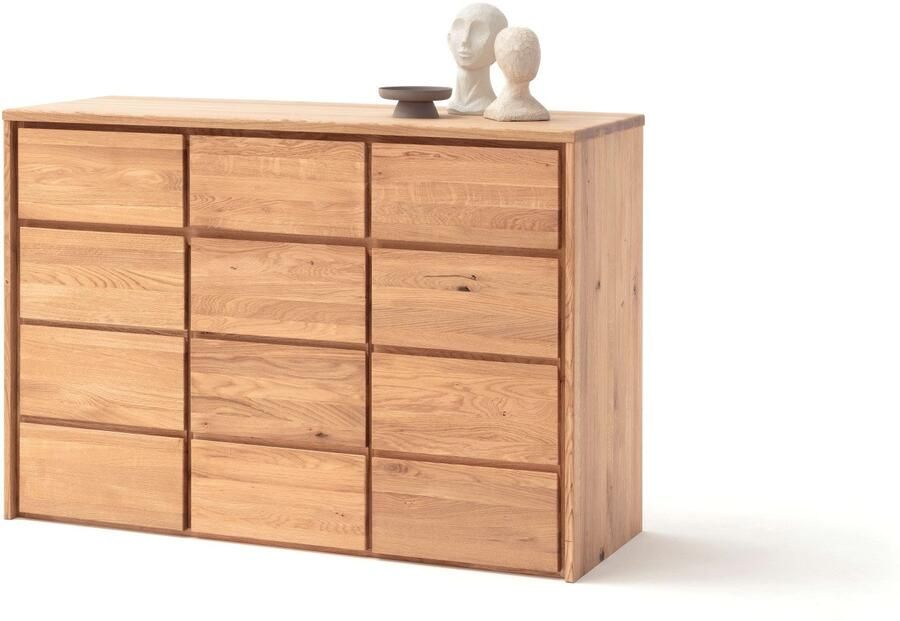 Home affaire Ladekast Zetra ladekast 3x lade 3x deur met soft-close functie Kant-en-klaar gemonteerd massief eiken breedte 130 cm - Foto 5