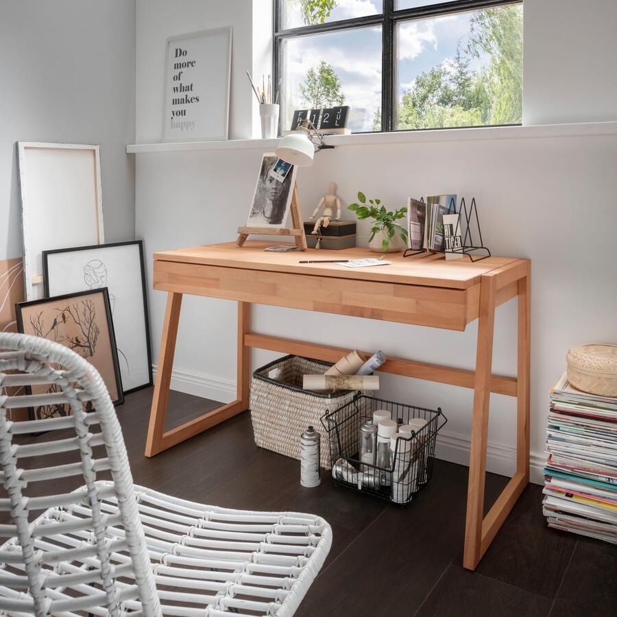 Home affaire Laptoptafel Dura van massief hout laden met soft-closetechniek - Foto 2