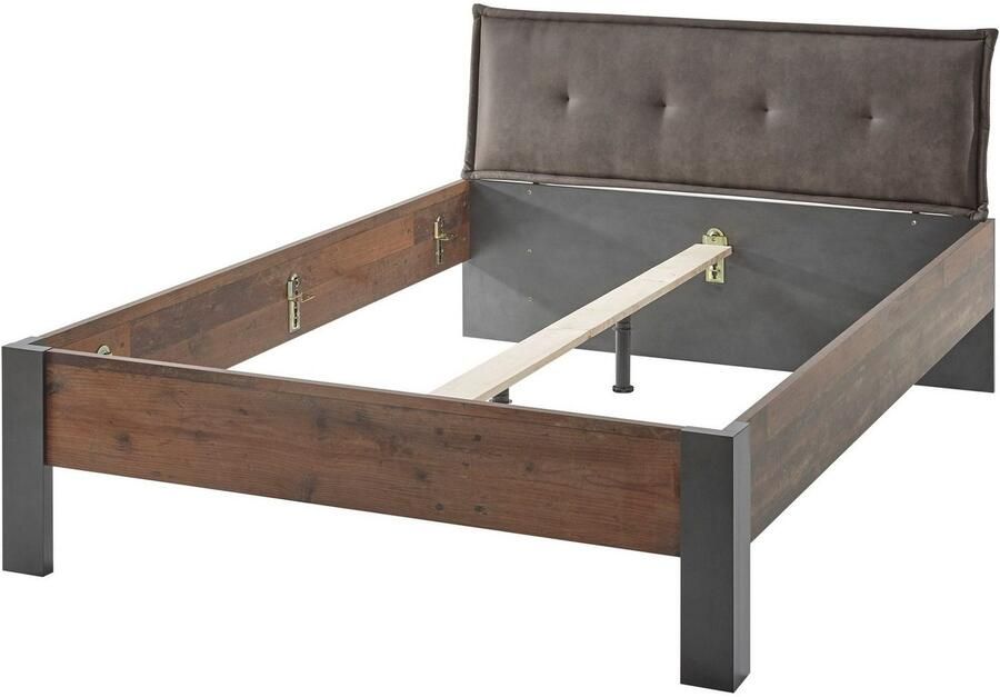 Home affaire 1-persoonsledikant BROOKLYN bed in industriële stijl bedframe bedraam - Foto 3