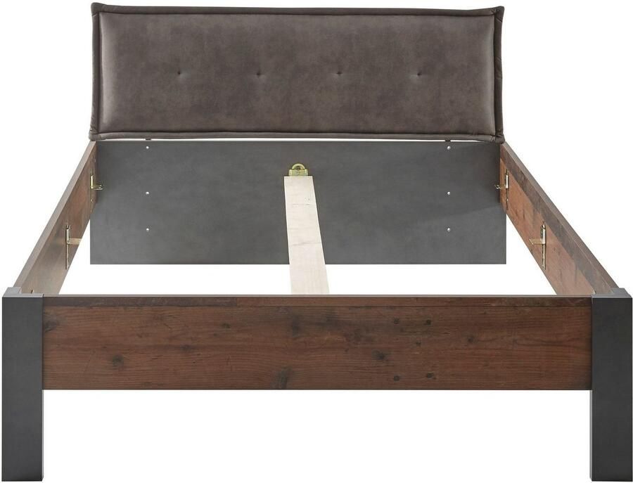 Home affaire 1-persoonsledikant BROOKLYN bed in industriële stijl bedframe bedraam