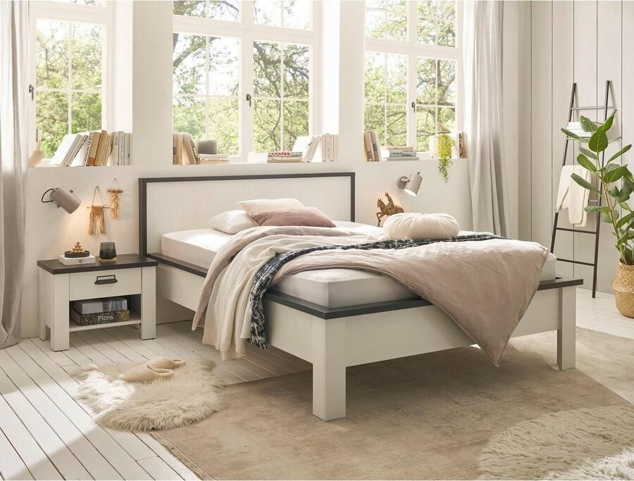 Home affaire Ledikant Sherwood Ligoppervlak 140 x 200 cm 2 nachtkastjes met elk 1 lade (3-delig) - Foto 4